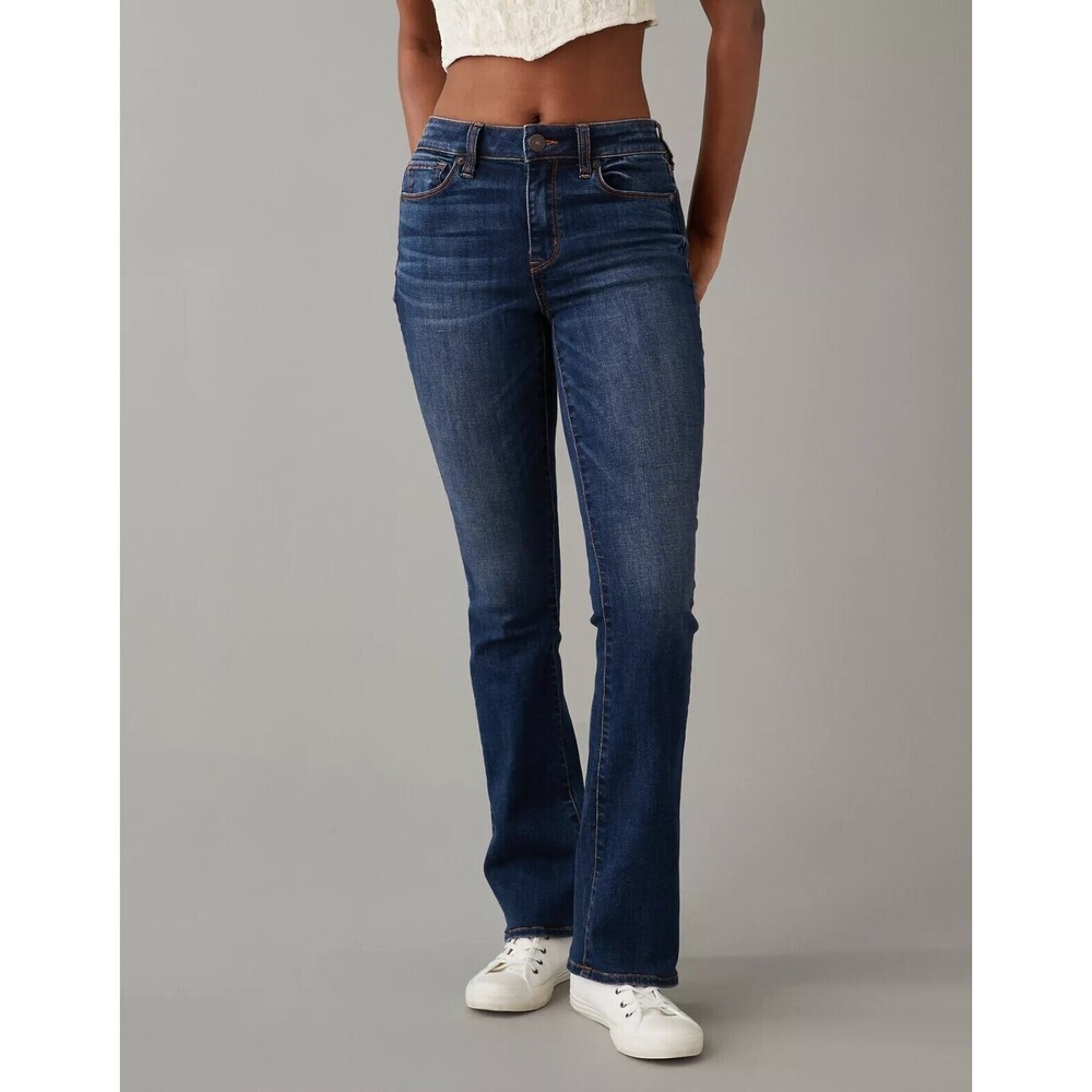 AMERICAN EAGLE SUPER STRETCH KICK BOOT JEANS SIZE 4S NWOT